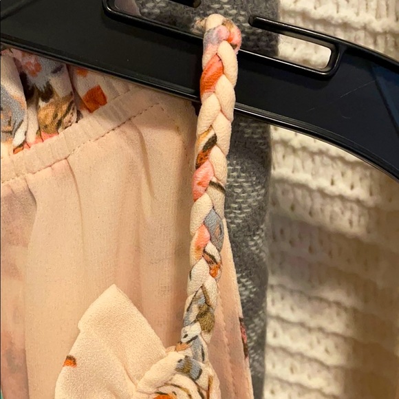 Brixon and Ivy Women’s Halter Blouse Blush Floral Small Spring Womens Top - Picture 5 of 13